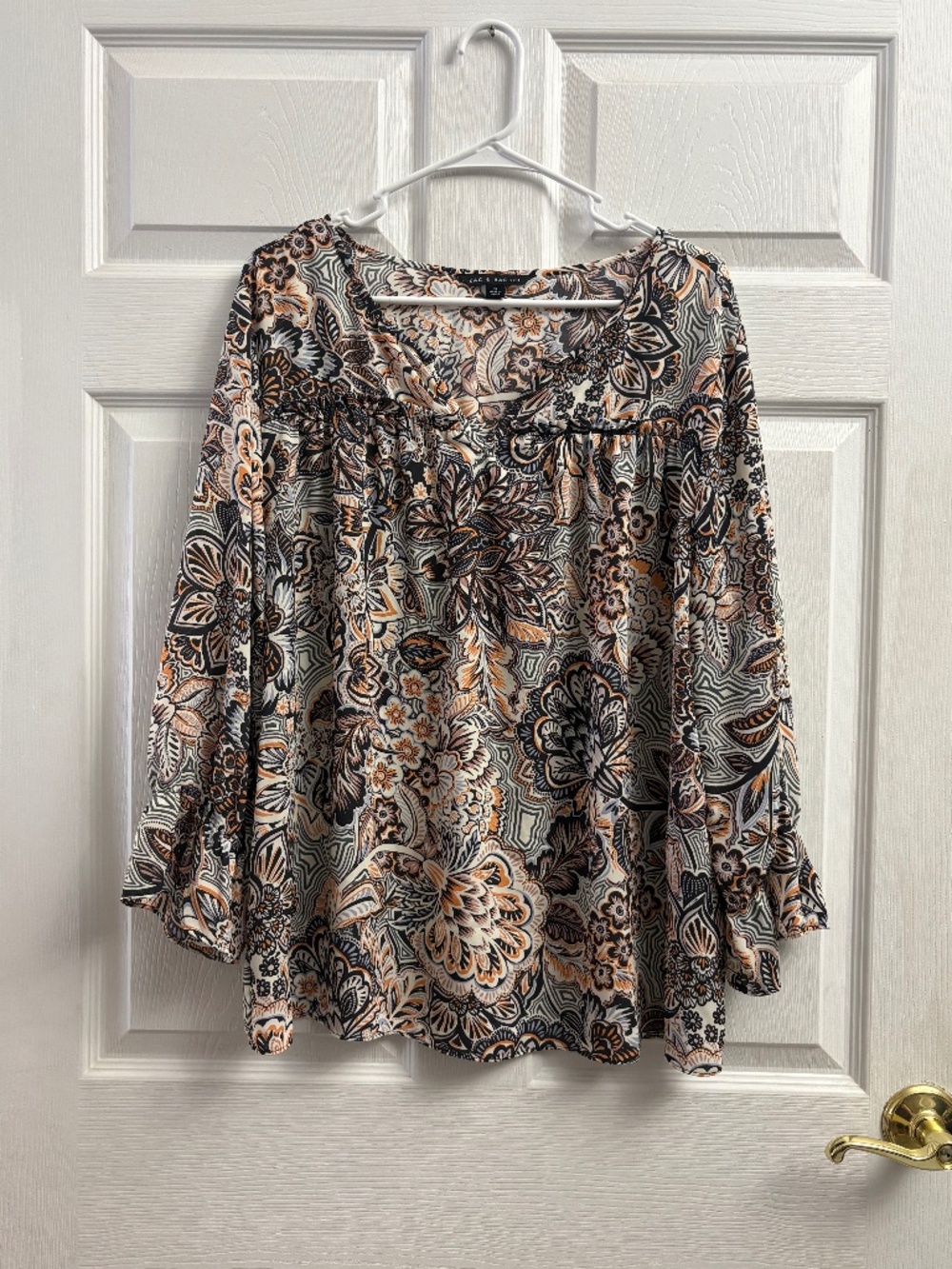 Zac & Rachel Women's Paisley Print Flowy Blouse